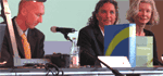DaF-Pressekonferenz: Udo Steves, DaF-Dozent; Carmen Scher, Päd. Leitung Autostadt; Dr. Maria Schneider, Kreativdirektorin Autostadt (v.l.)